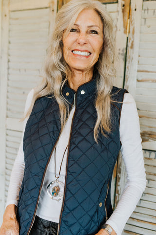 Who needs sleeves vest Navy