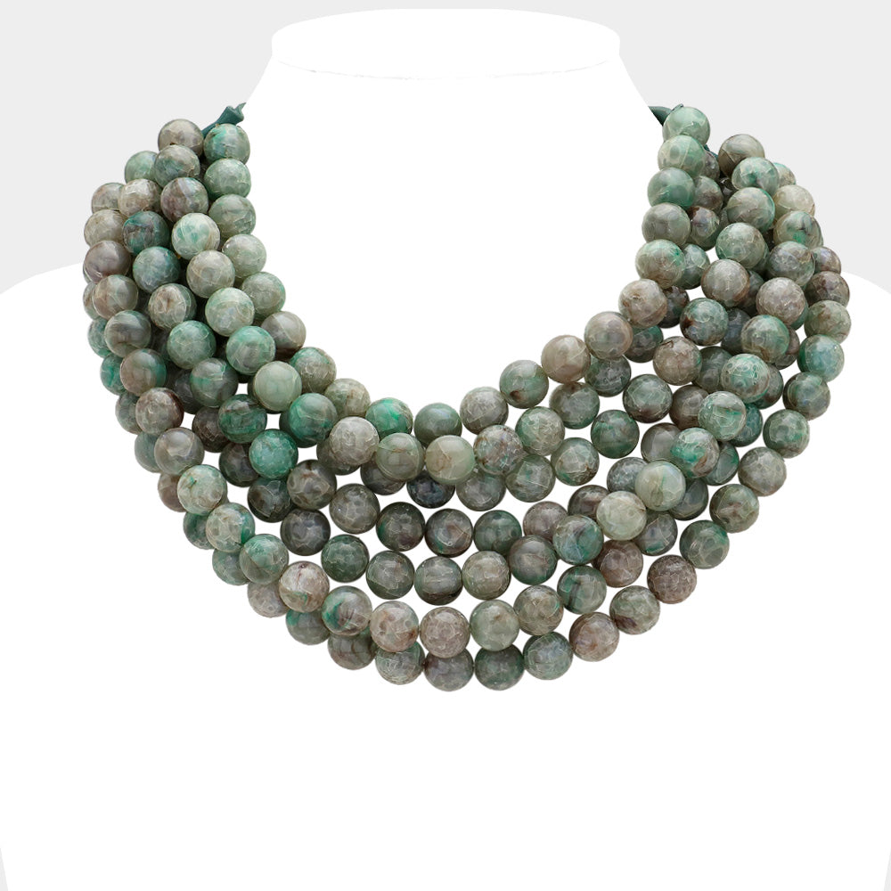 Malakite Bib Necklace