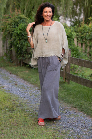 Dreamy Ribs Lounge Pants - Washed Denim