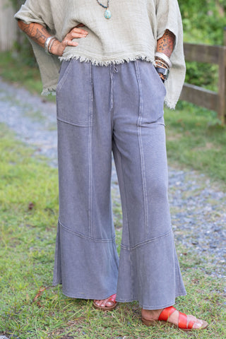 Dreamy Ribs Lounge Pants - Washed Denim
