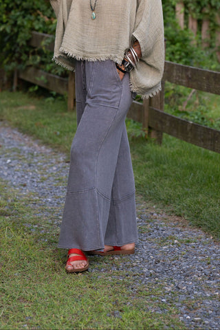 Dreamy Ribs Lounge Pants - Washed Denim