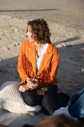 Desert Fringe Jacket Brick