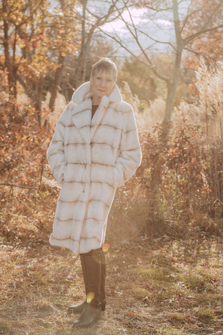 Mob Wife Faux Sable Coat O/S