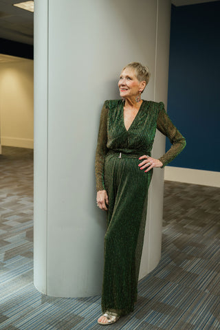 Metalic Crinkle Jumpsuit