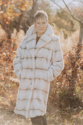 Mob Wife Faux Sable Coat O/S