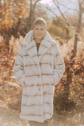 Mob Wife Faux Sable Coat O/S