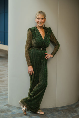 Metalic Crinkle Jumpsuit