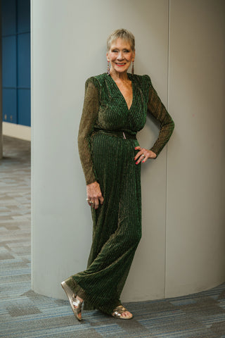 Metalic Crinkle Jumpsuit