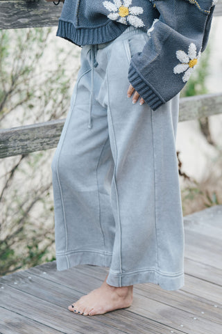 Penny Pinned Hem Pants - Sleet