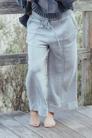 Penny Pinned Hem Pants - Sleet