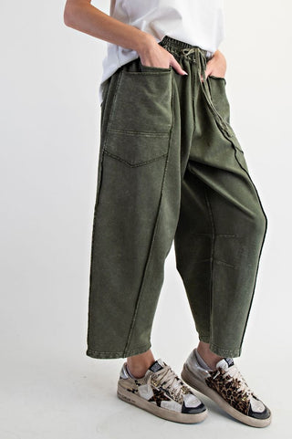 Barrel Terry Pants Pine