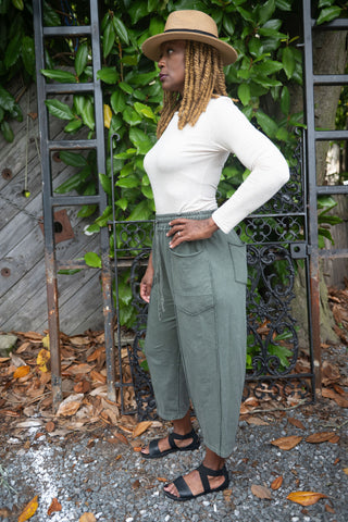 Barrel Terry Pants Pine