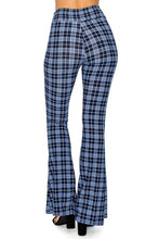 Blue Plaid Flares