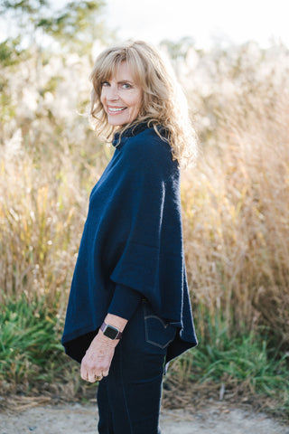 Seaside Wrap Navy O/S