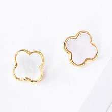 Gold Dipped Quatrefoil Large Earrings