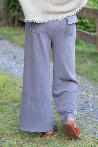 Dreamy Ribs Lounge Pants - Washed Denim