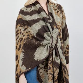 Wild Kingdom Leopard Wrap O/S