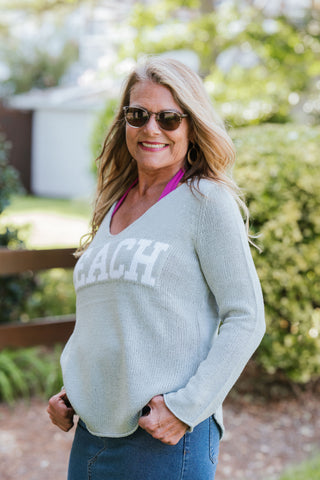 New "Beach" Sweater Sage