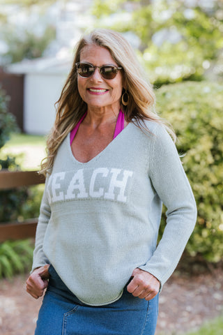 New "Beach" Sweater Sage