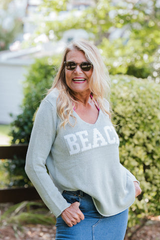 New "Beach" Sweater Sage