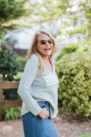 New "Beach" Sweater Sage