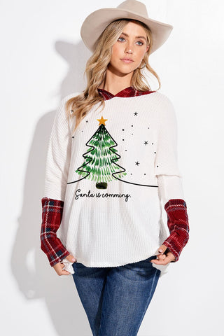 Santa is coming waffle top