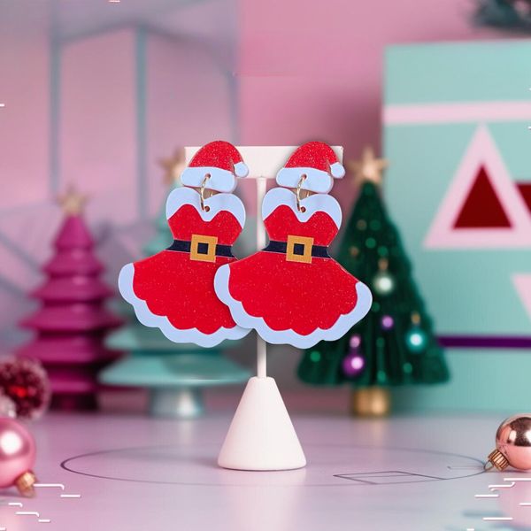 Mrs. Claus earrings