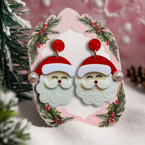 Holly Jolly Santa Earrings