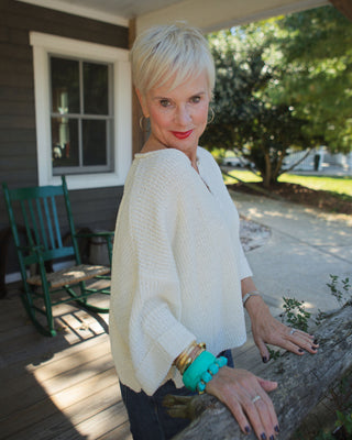 Sarafina Pullover Sweater- Ivory