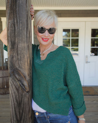 Sarafina Pullover Sweater-DK GN