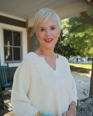 Sarafina Pullover Sweater- Ivory