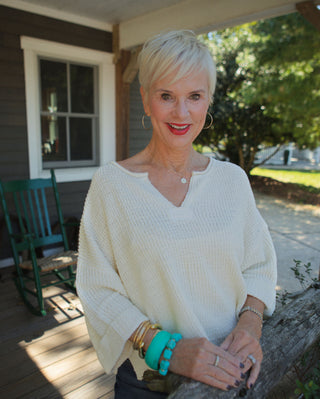 Sarafina Pullover Sweater- Ivory