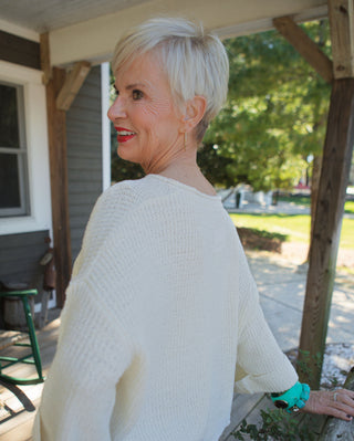 Sarafina Pullover Sweater- Ivory