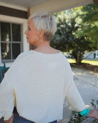 Sarafina Pullover Sweater- Ivory