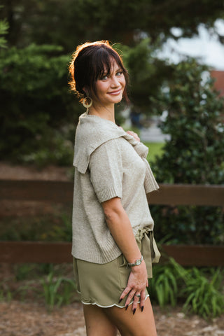 Seaside Society Sweater truffle