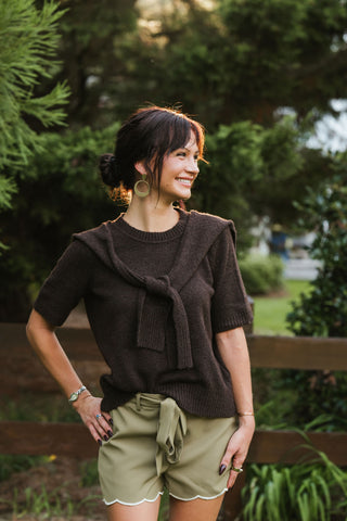 Seaside Society Sweater Choc
