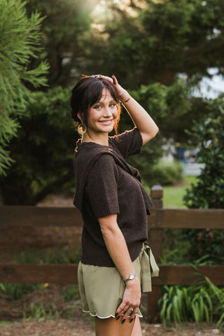 Seaside Society Sweater Choc