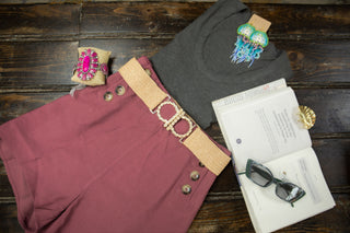 Benjamin Button Shorts - Rosewood