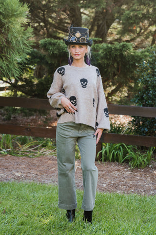 Skully Sweater taupe