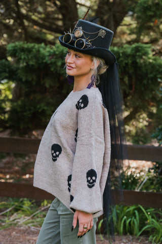 Skully Sweater taupe