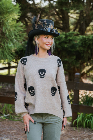 Skully Sweater taupe