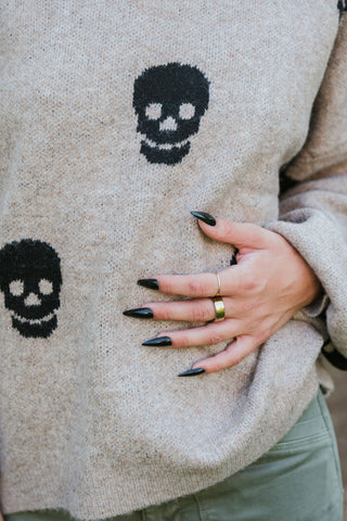 Skully Sweater taupe