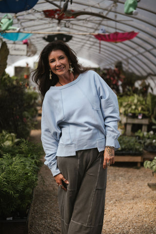 Carmela Pullover Sweatshirt MilkyBlu
