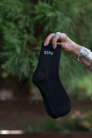 STFU Crew Socks - Black