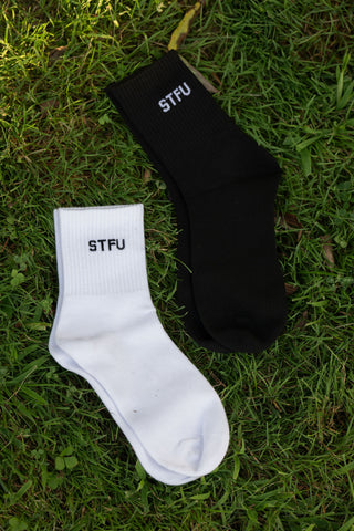 STFU Crew Socks - Black