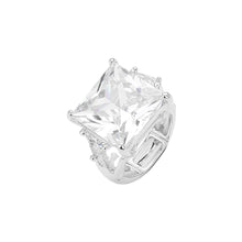 Square stone cluster ring