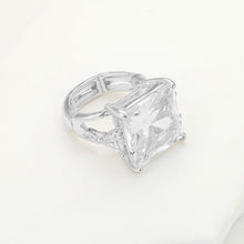 Square stone cluster ring