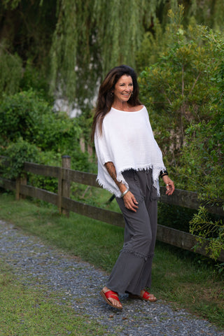 Sunwashed Linen Top O/S WT