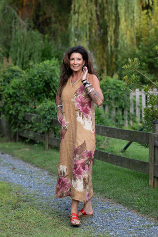 French Garden Linen Maxi O/S Camel