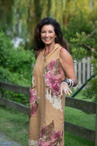 French Garden Linen Maxi O/S Camel